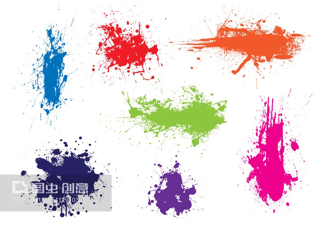 油墨飛濺垃圾色彩  Ink Splat Grunge Colour 視覺美學(xué)解析